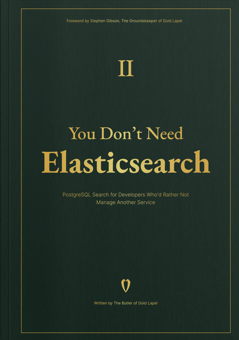 You Don't Need Elasticsearch book cover