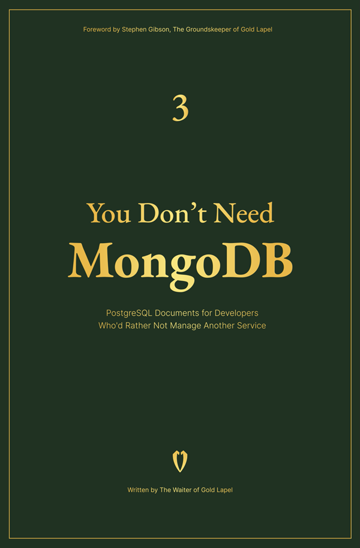 You Don't Need MongoDB book cover